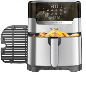 Tefal+Easy+Fry+%26amp%3B+Grill+Deluxe+Airfryer+in+Black+and+Silver