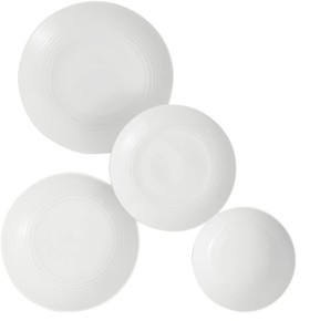 Gordon+Ramsay+by+Royal+Doulton+16pc+Maze+Dinnerware+Set+with+Pasta+Bowls+in+White