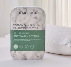 Heritage+Cotton+Quilted+Pillow+Protector