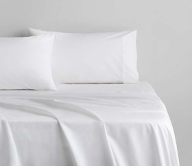 Sheridan-Byren-Percale-Sheet-Set-40cm-Depth-in-White on sale