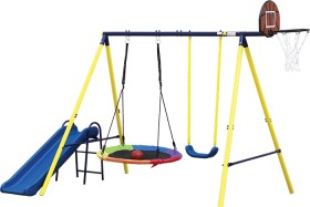 Skyfly+Swing+Set+With+Slide+And+Hoop