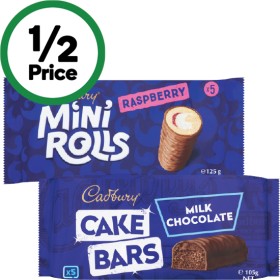 Cadbury+Cake+Bar+or+Mini+Rolls+Pk+5