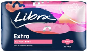 Libra+Extra+Super+Pads+With+Wings+12+Pack