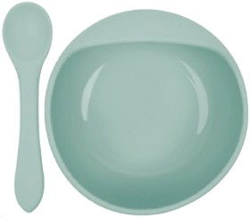 Guardian+Silicone+Spoon+%26amp%3B+Bowl+Set+-+Seafoam