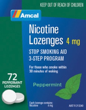 Amcal+Nicotine+Lozenges+4mg+72+Pack