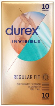 Durex+Invisible+Regular+Fit+Condoms+10+Pack