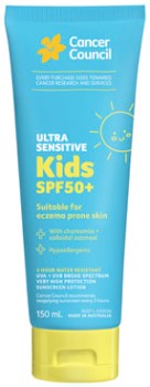 Cancer+Council+Ultra+Sensitive+Kids+SPF+50%2B+150mL