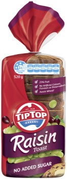 Tip+Top+Raisin+Toast+520-600g+Selected+Varieties