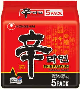 Nongshim+Instant+Noodle+5+Pack+Selected+Varieties