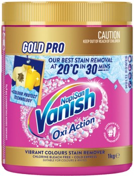 Vanish+NapiSan+Gold+Pro+Oxi+Action+Stain+Remover+1kg+Selected+Varieties