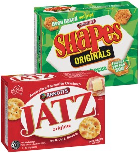 Arnotts-Shapes-130190g-Clix-250g-Jatz-or-Savoy-225g-Selected-Varieties on sale