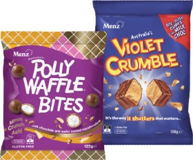 Violet+Crumble+120%E2%80%91150g+or+Polly+Waffle+Bites+125g+Share+Pack+Selected+Varieties