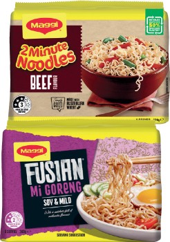 Maggi+2+Minute+Noodles+or+Fusian+5+Pack+Selected+Varieties