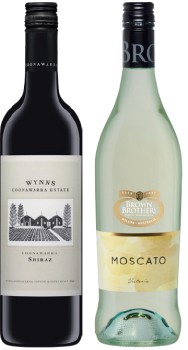 Wynns+Coonawarra+or+Brown+Brothers+Moscato+750mL+Varieties