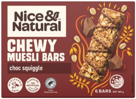 NEW+Nice+%26amp%3B+Natural+Chewy+Muesli+Bars+6+Pack+Selected+Varieties