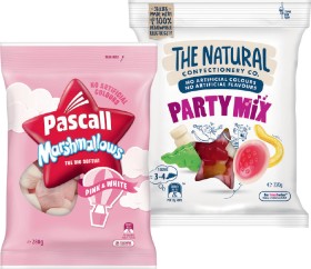 Pascall+150%E2%80%91300g%2C+The+Natural+Confectionery+Co.+130%E2%80%91230g%2C+Sour+Patch+Kids+190g+or+Cadbury+Chocolate+Eclairs+160g+Bags+Selected+Varieties