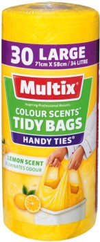 Multix+Colour+Scents+Handy+Ties+Tidy+Bags+30+Pack+Selected+Varieties