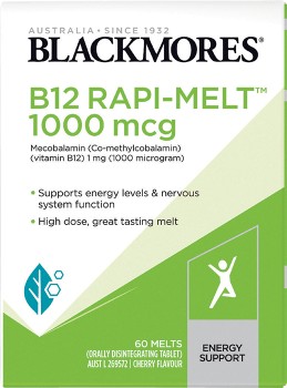 Blackmores+B12+Rapi-+Melt+1000mcg+60+Tablets%2A