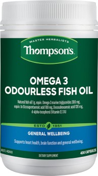 Thompson%26rsquo%3Bs+Omega+3+Odourless+Fish+Oil+400+Capsules%2A