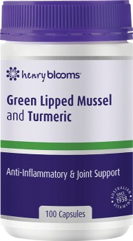 Henry+Blooms+Green+Lipped+Mussel+and+Turmeric+100+Capsules%2A