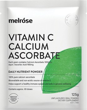 Melrose+Vitamin+C+Calcium+Ascorbate+Powder+125g%2A