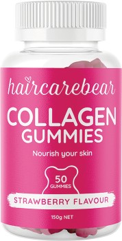 Haircarebear+Strawberry+Collagen+Gummies+50+Pack%2A