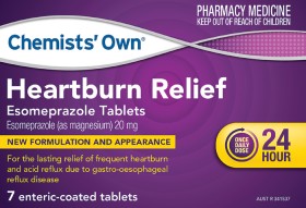 Chemists-Own-Heartburn-Relief-20mg-7-Tablets on sale