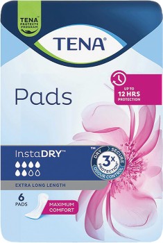 Tena-Pads-InstaDry-Extra-Long-Length-6-Pack on sale