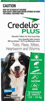 Credelio-Plus-Xlarge-22-45kg-Chewable-Tablets-3-Pack on sale