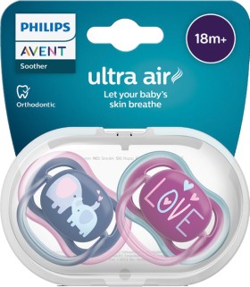 Philips+Avent+Ultra+Air+Nighttime+Soother+0-6M+2+Pack