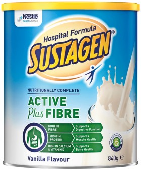 Sustagen+Hospital+Formula+Active+Plus+Fibre+Vanilla+Flavour+840g