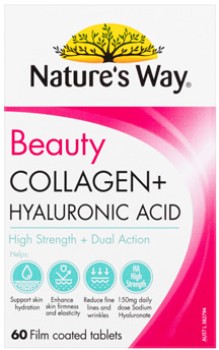 Nature%26rsquo%3Bs+Way+Beauty+Collagen%2B+Hyaluronic+Acid+60+Tablets