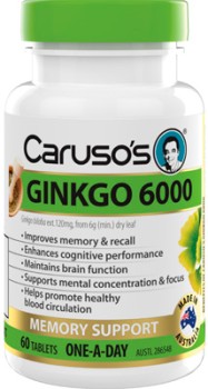 Caruso%26rsquo%3Bs+Ginkgo+6000+60+Tablets