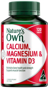 Nature%26rsquo%3Bs+Own+Calcium%2C+Magnesium+%26amp%3B+Vitamin+D3+120+Tablets