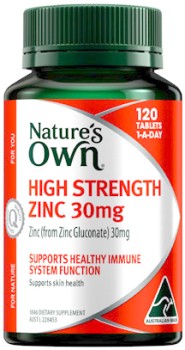 Nature%26rsquo%3Bs+Own+High+Strength+Zinc+30mg+120+Tablets