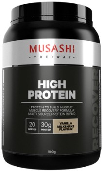 Musashi+High+Protein+Vanilla+Milkshake+Flavour+900g