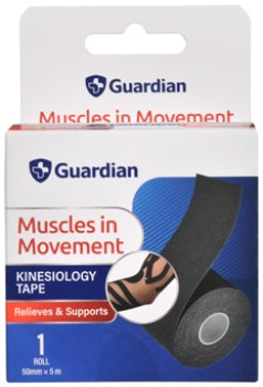 Guardian+Kinesiology+Tape+Black+50mm+x+5m