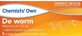 Chemists%26rsquo%3B+Own+De+worm+6+Chewable+Tablets