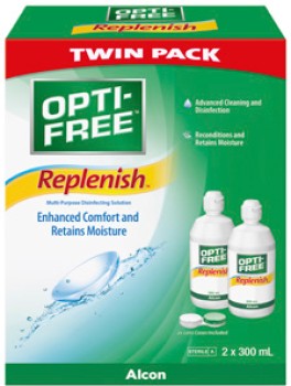 Opti-Free+Replenish+Twin+Pack+2+x+300mL