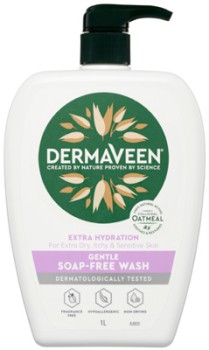 DermaVeen+Extra+Hydration+Gentle+Soap-Free+Wash+1+Litre