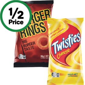 Twisties%2C+Cheetos+or+Burger+Rings+65-90g