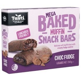 Tasti+Mega+Baked+Muffin+Snack+Bars+Choc+Fudge+240g+Pk+6