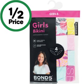 Bonds+Girls+Bikini+Briefs+Assorted+Pk+4