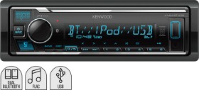 Kenwood+1DIN+200W+Dual+Bluetooth+Media+Receiver