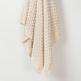 Popcorn+Knitted+Cotton+Throw+by+M.U.S.E.