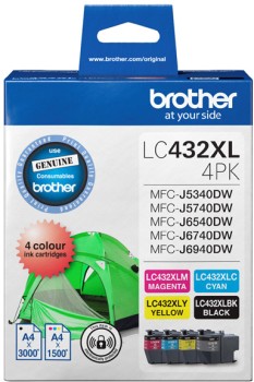 Brother+LC432XL+4-Pack+Ink
