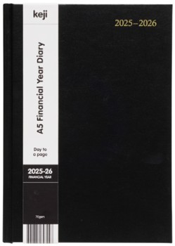 Keji+A5+Day+to+Page+FY25%2F26+Hard+Cover+Diary