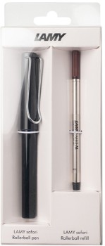 LAMY+Safari+Rollerball+Pen+%26amp%3B+Refill+Set+-+Matte+Charcoal