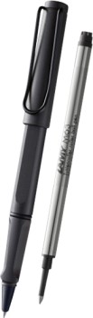 LAMY+Safari+Rollerball+Pen+%26amp%3B+Refill+Set+-+Shiny+Black