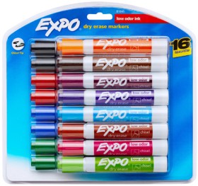 Expo-Assorted-Whiteboard-Markers-16-Pack-Chiesel-Assorted on sale